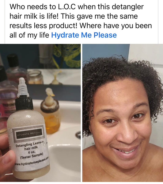 (Sample/travel size) Hydrate Me Please! Leave-in Detangling hair milk 2 oz