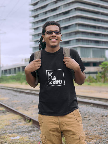 My Hair is Dope Black Men's Shirt