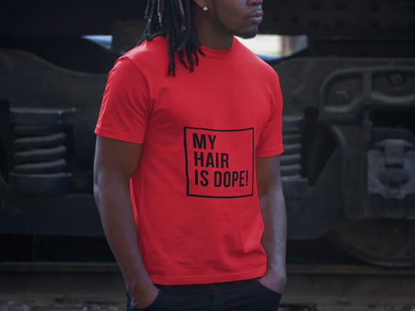 My Hair is Dope Men's Red T-Shirt